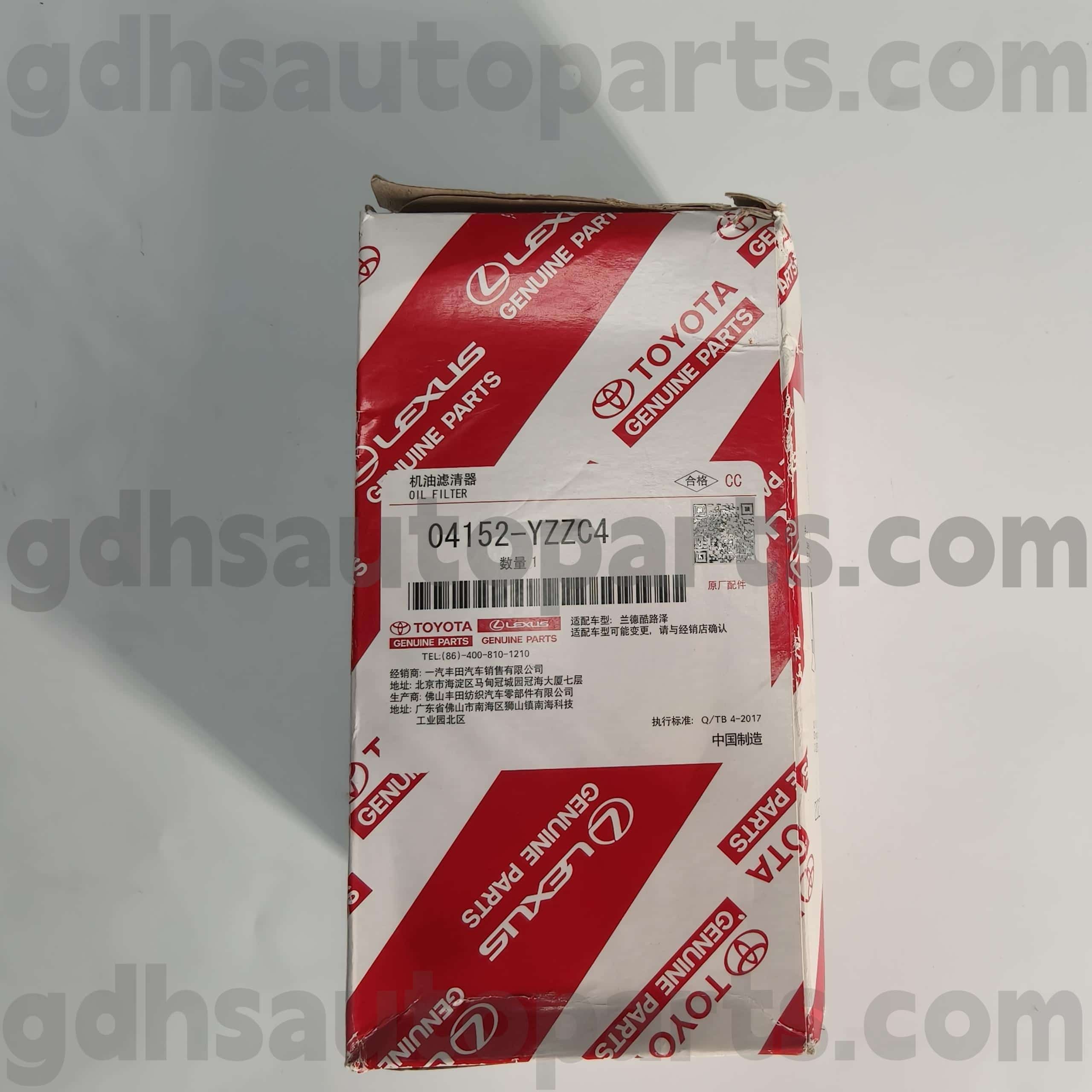 04152-yzzc4 Toyota Origine Parts Oil Filtr pro Toyota