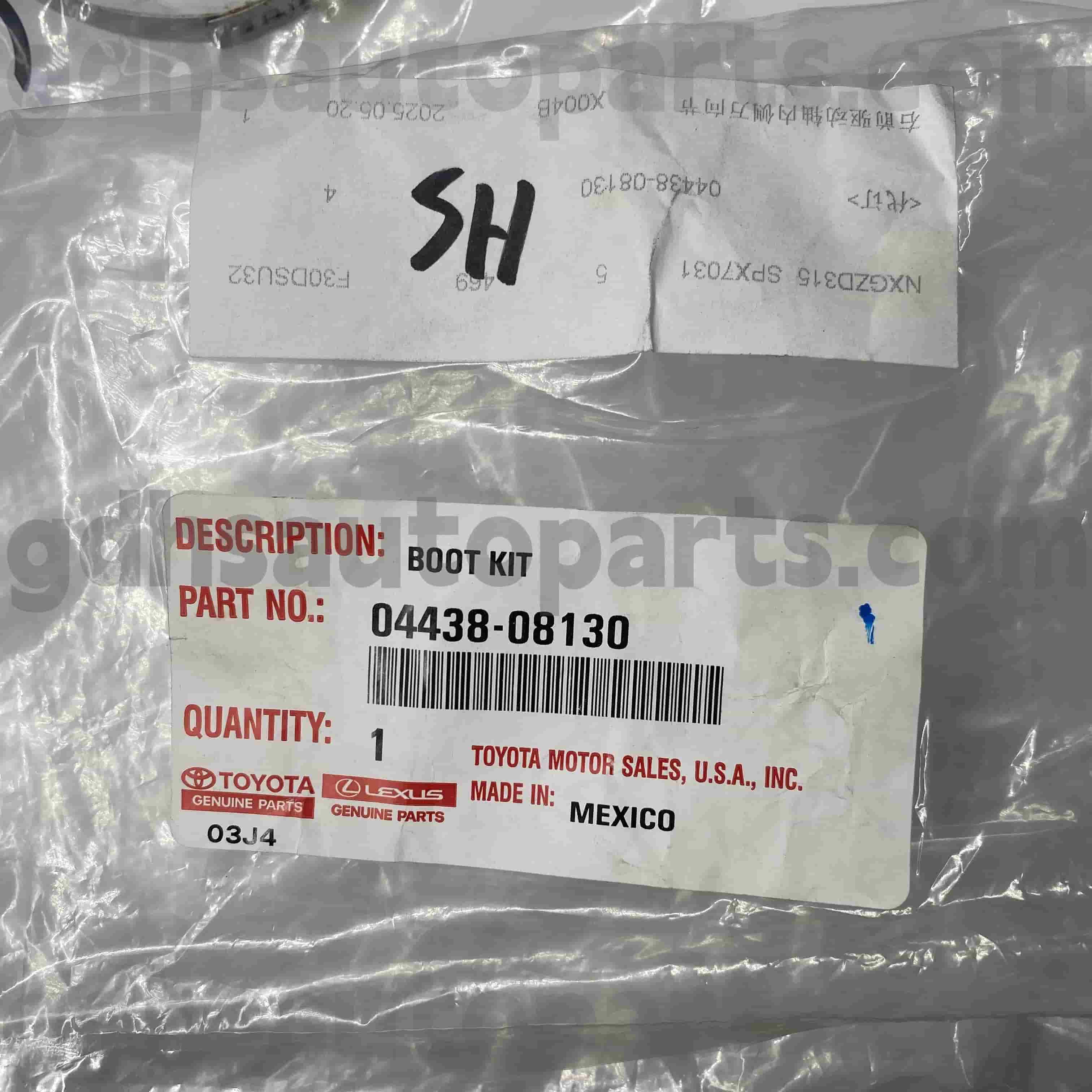 04428-08130 Toyota Origine Parts CV Boot pro podvozek č. GSV40/60 GSL3#