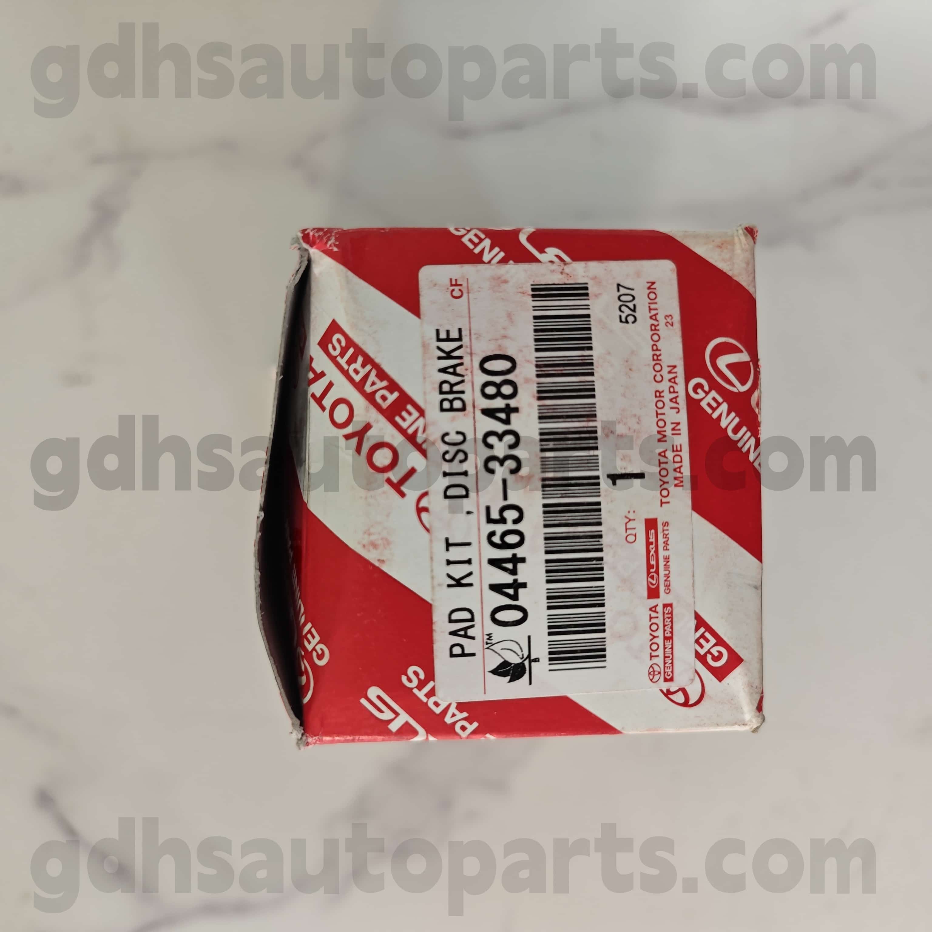 04465-33480 Toyota Originální díly Přední brzdové podložky pro Venza 、 Lexus Ux300e 、 Harrier 、 Noah/Voxy 、 Lexus ES350/300H Chassis č. Axvh70