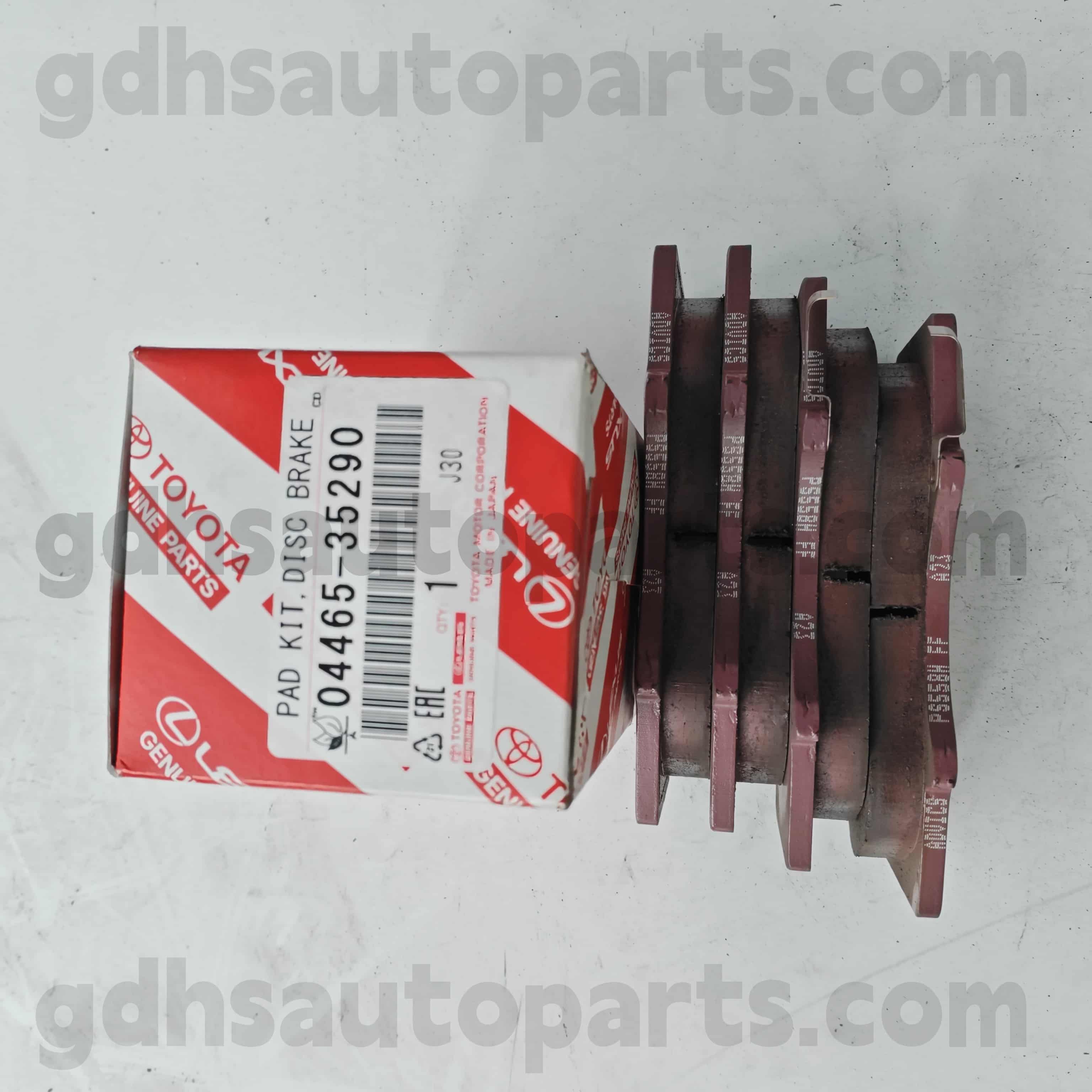04465-35290 Toyota Originální díly přední brzdové podložky pro Land Cruiser Prado 、 Fortuner 、 FJ Cruiser 、 Hilux 、 Sequoia Cassis No.grj12#, KDJ120, KZJ120, LJ12#, RZJ12#, TRJ12#.. ARL, GEN, GEN, GEN, GEN, GEN, GEN, GEN.