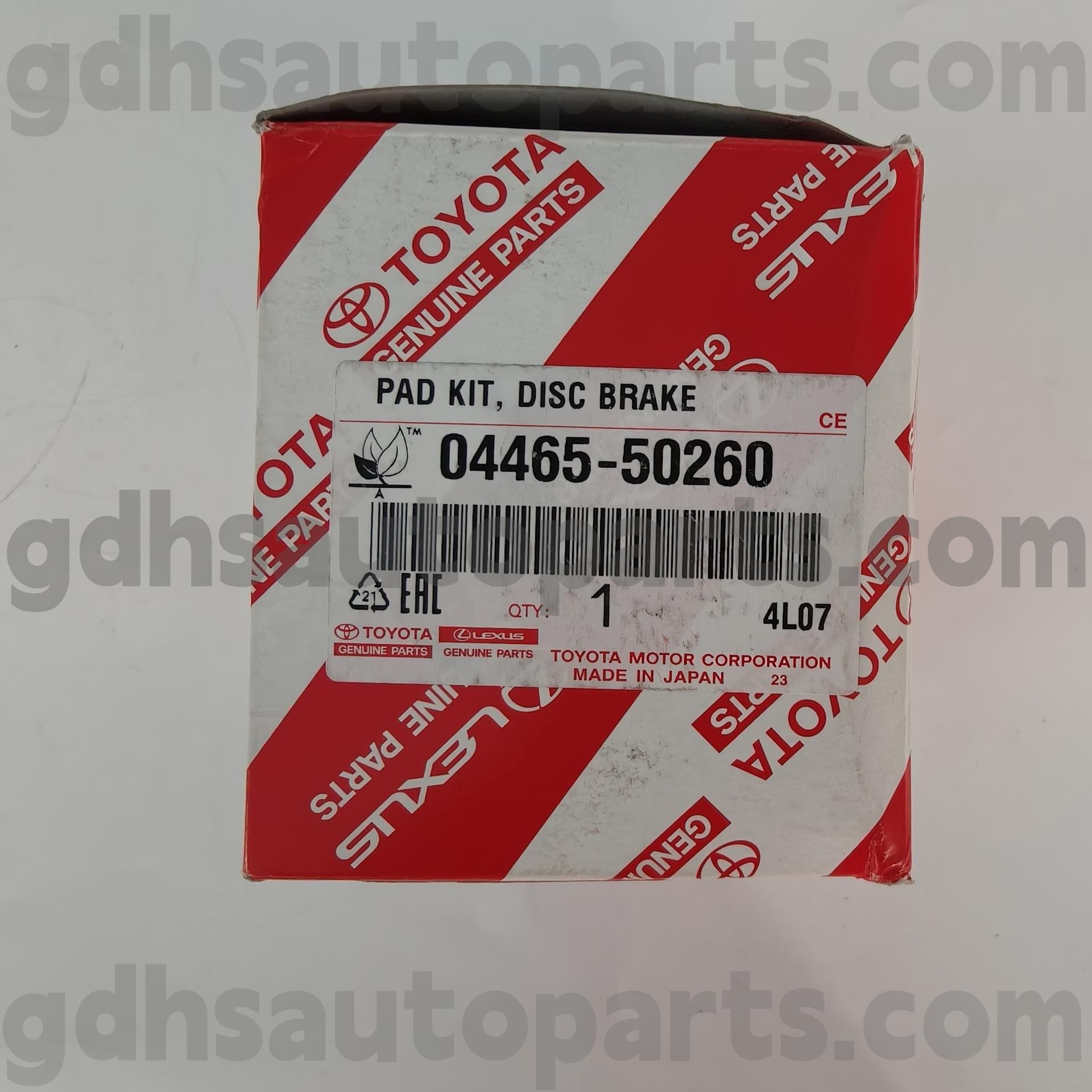 04465-50260 Toyota Origine Parts Front Brzdy pro LS460/460L, LS600H/600HL podvozek č. USF4# UVF4#