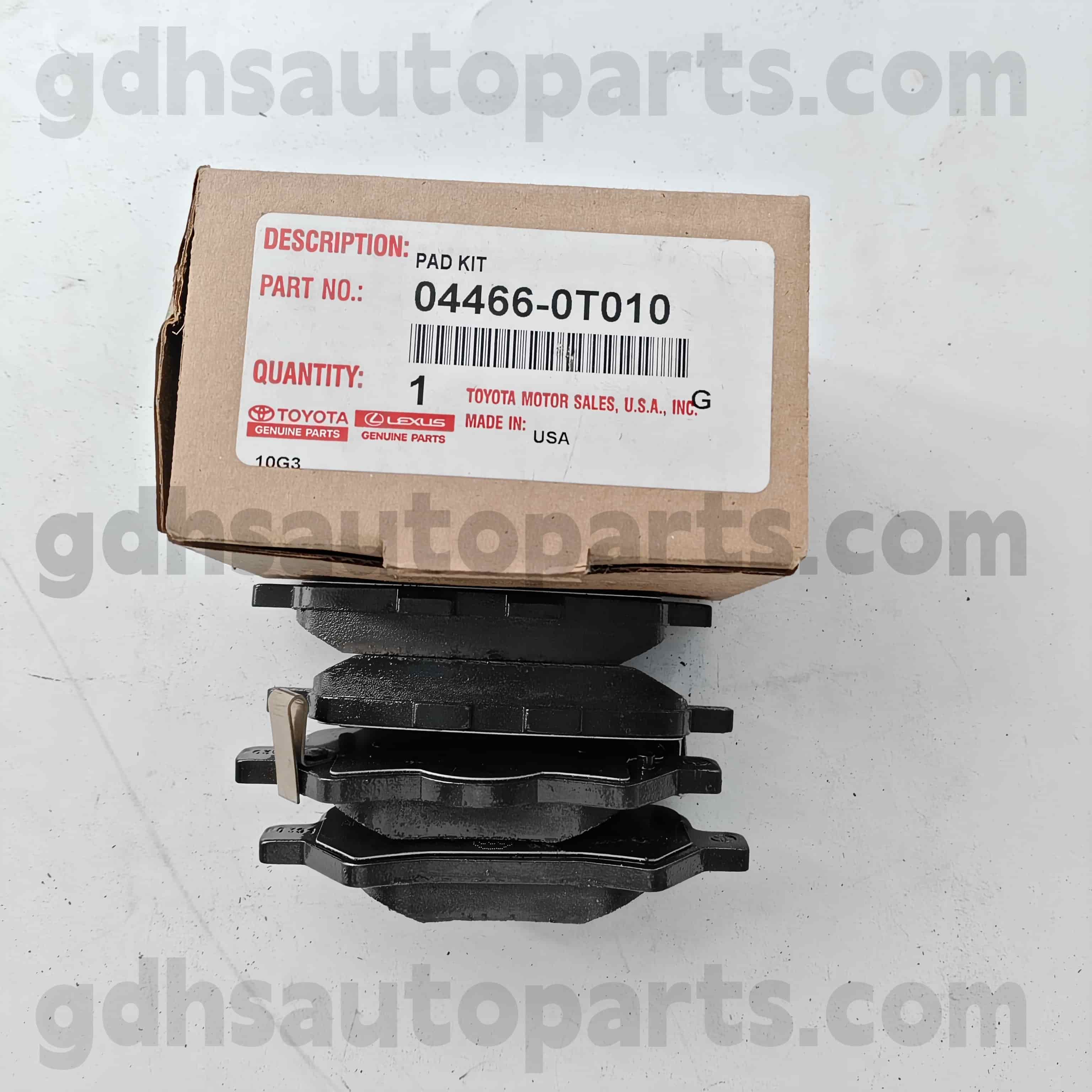 04466-0T010 Toyota Originální díly Zadní brzdová destička pro podvozek Venza č. AGV1#