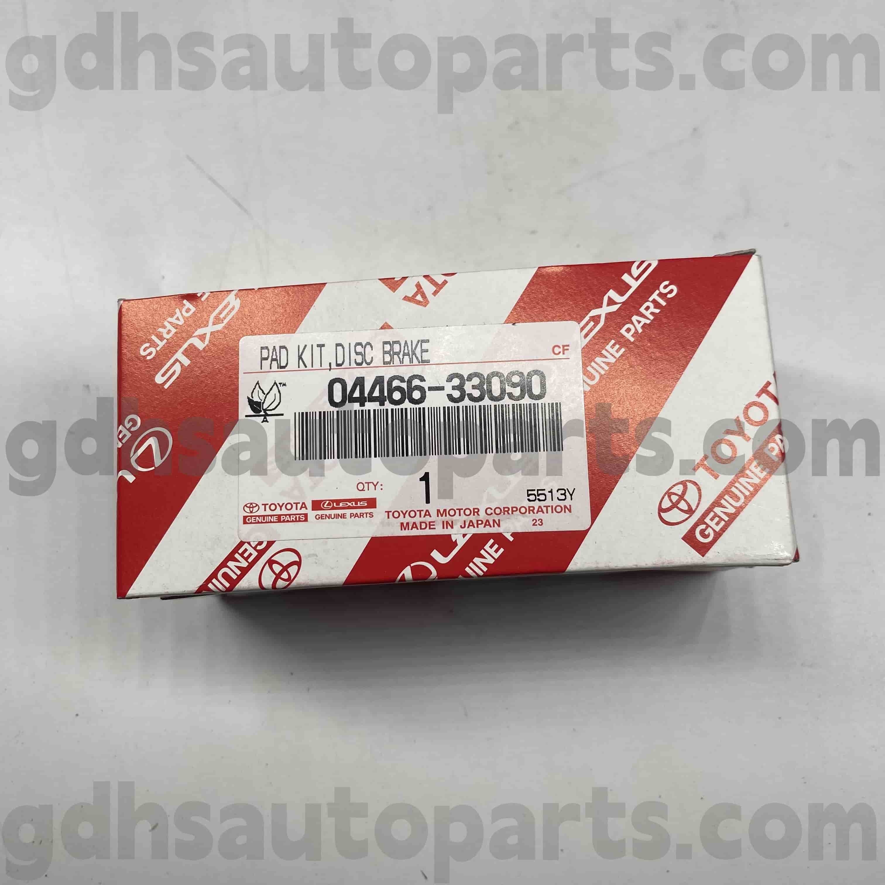 04466-33090 Toyota Originální díly Zadní brzdové destičky pro Camry, Lexus ES300/330 podvozek č. ACV30 MCV30 ES