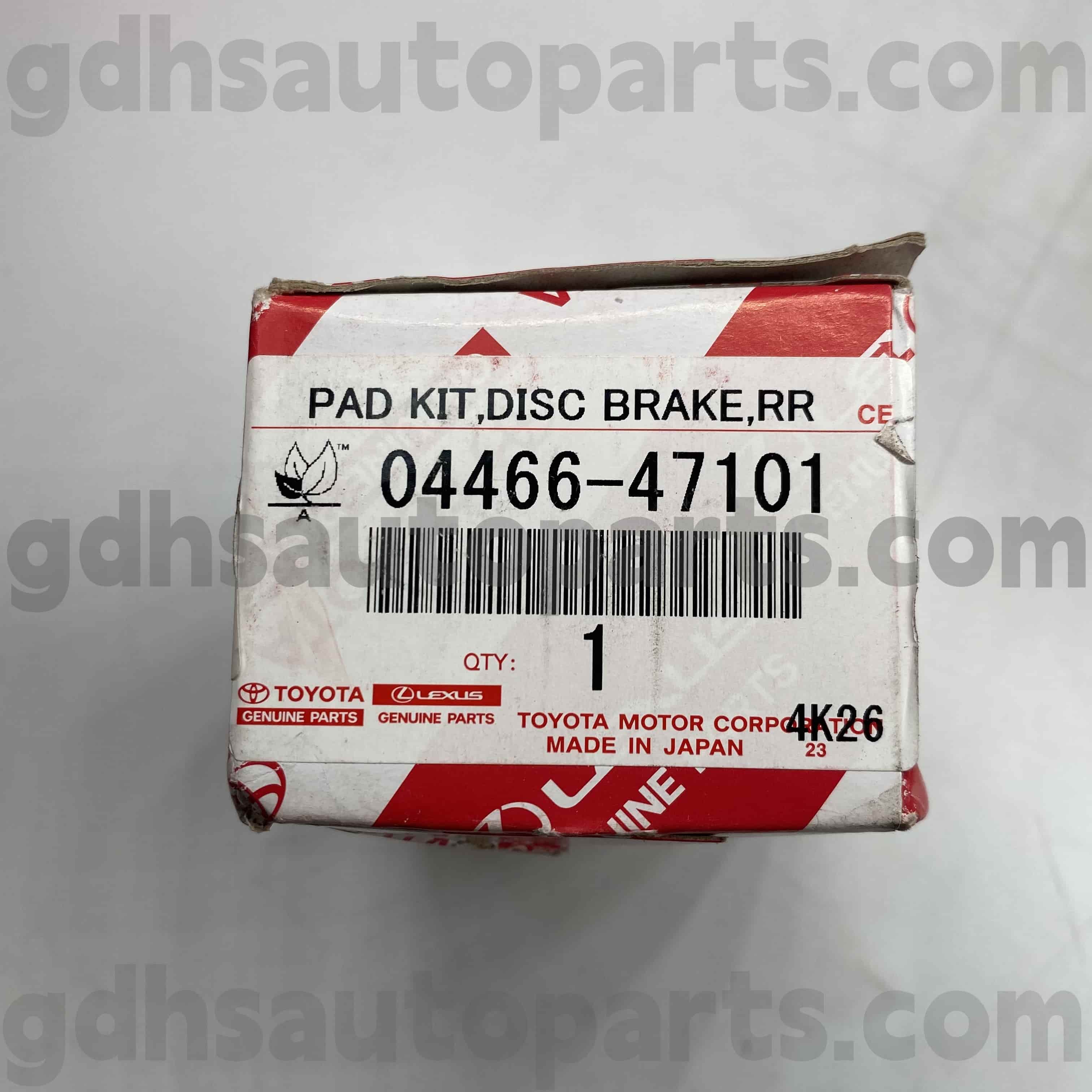 04466-47101 Toyota Origine Parts Zadní brzdové destičky pro Corolla (Čína), Levin