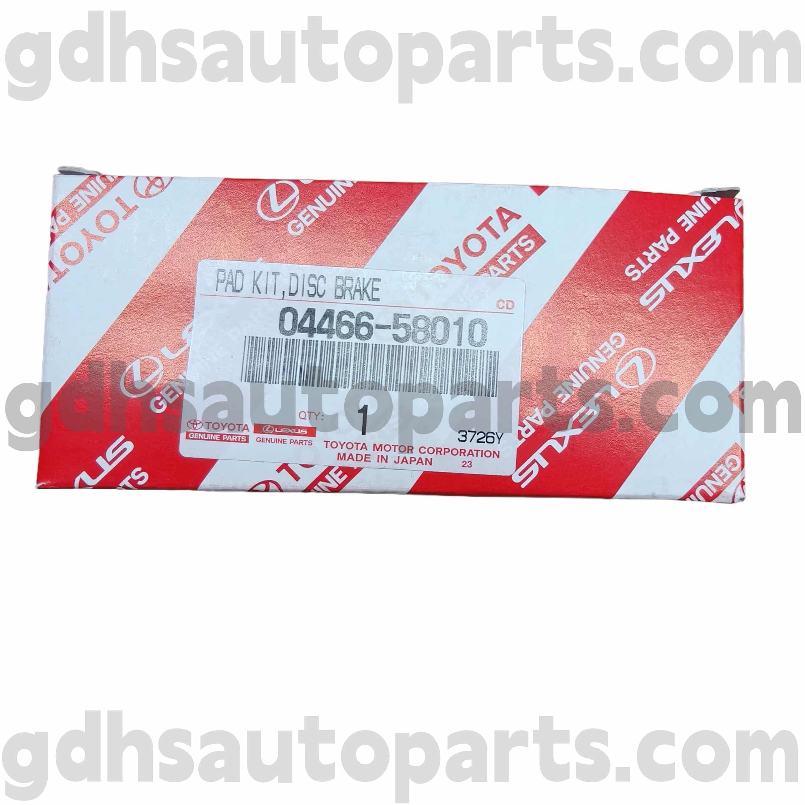 04466-58010 Toyota Originální díly zadní brzdové destičky pro previi, Alphard, odhad podvozku č. GGH20