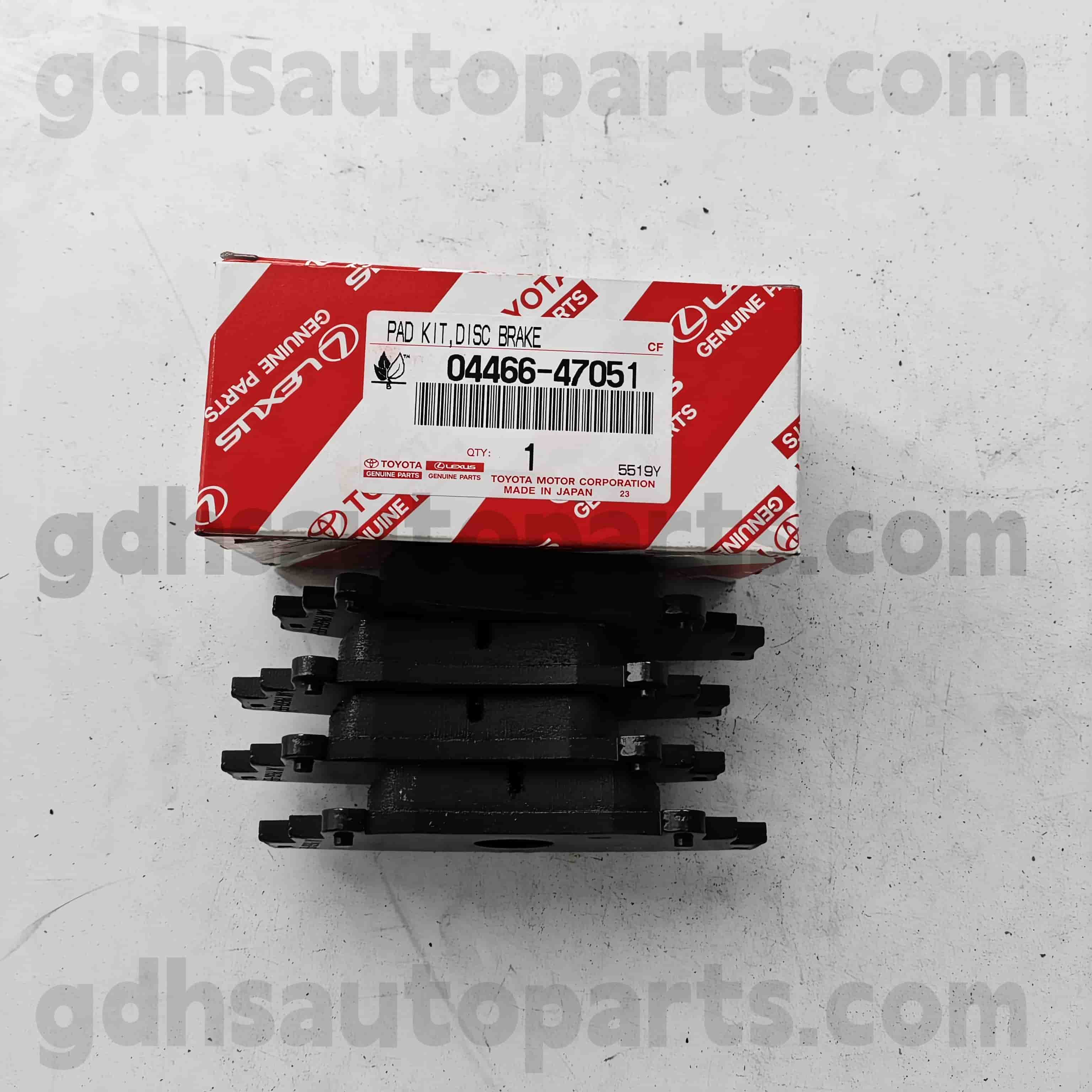 04466-60140 Toyota Origine Parts Zadní brzdové destičky pro pozemní křižník Prado 、 Fortuner 、 Hilux Chassis no. Grj150