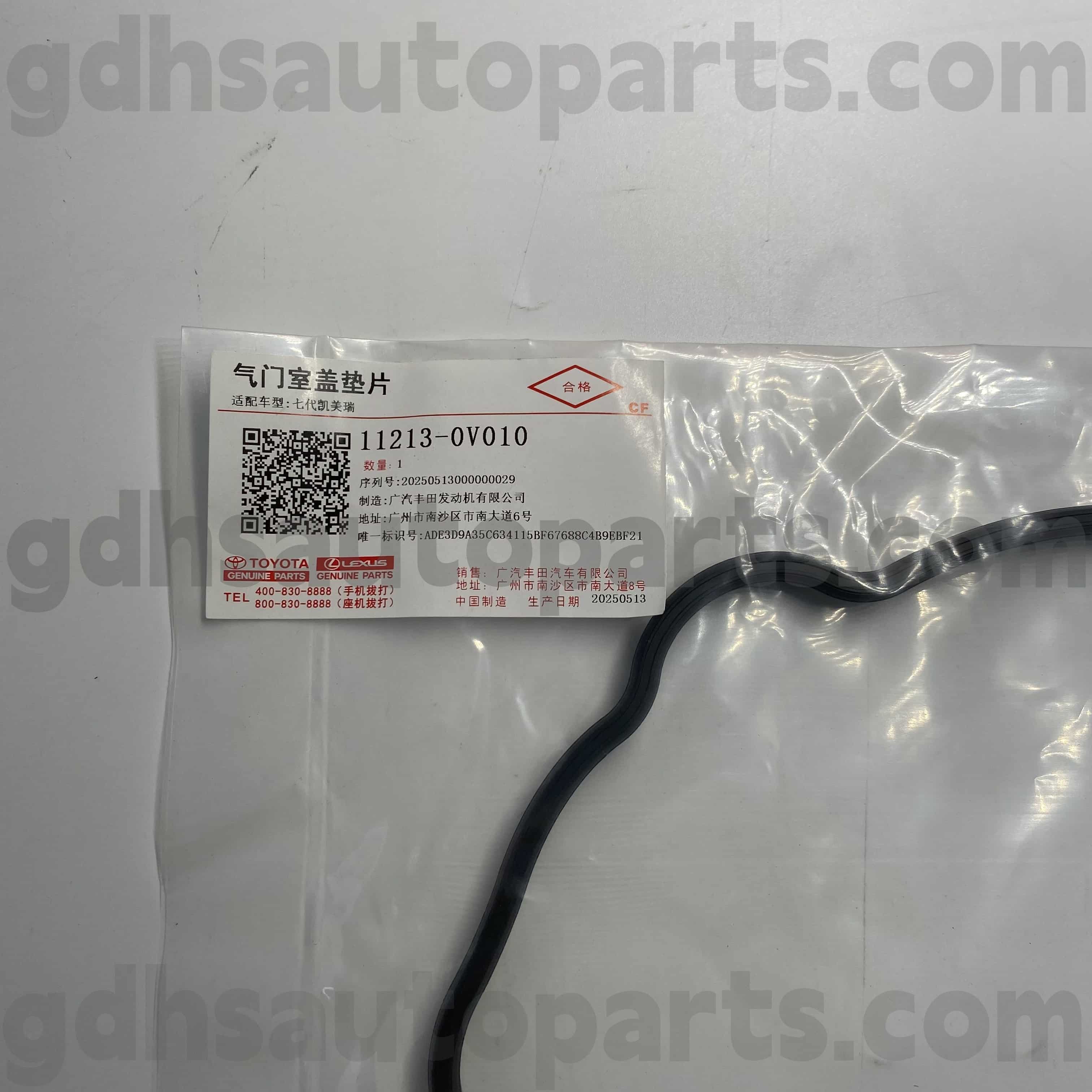 11213-0v010 Toyota Origine Parts Valve Cover Rubber Ring for Camry/Hybrid ， Rav4 Chassis No.5arfe..ASA44