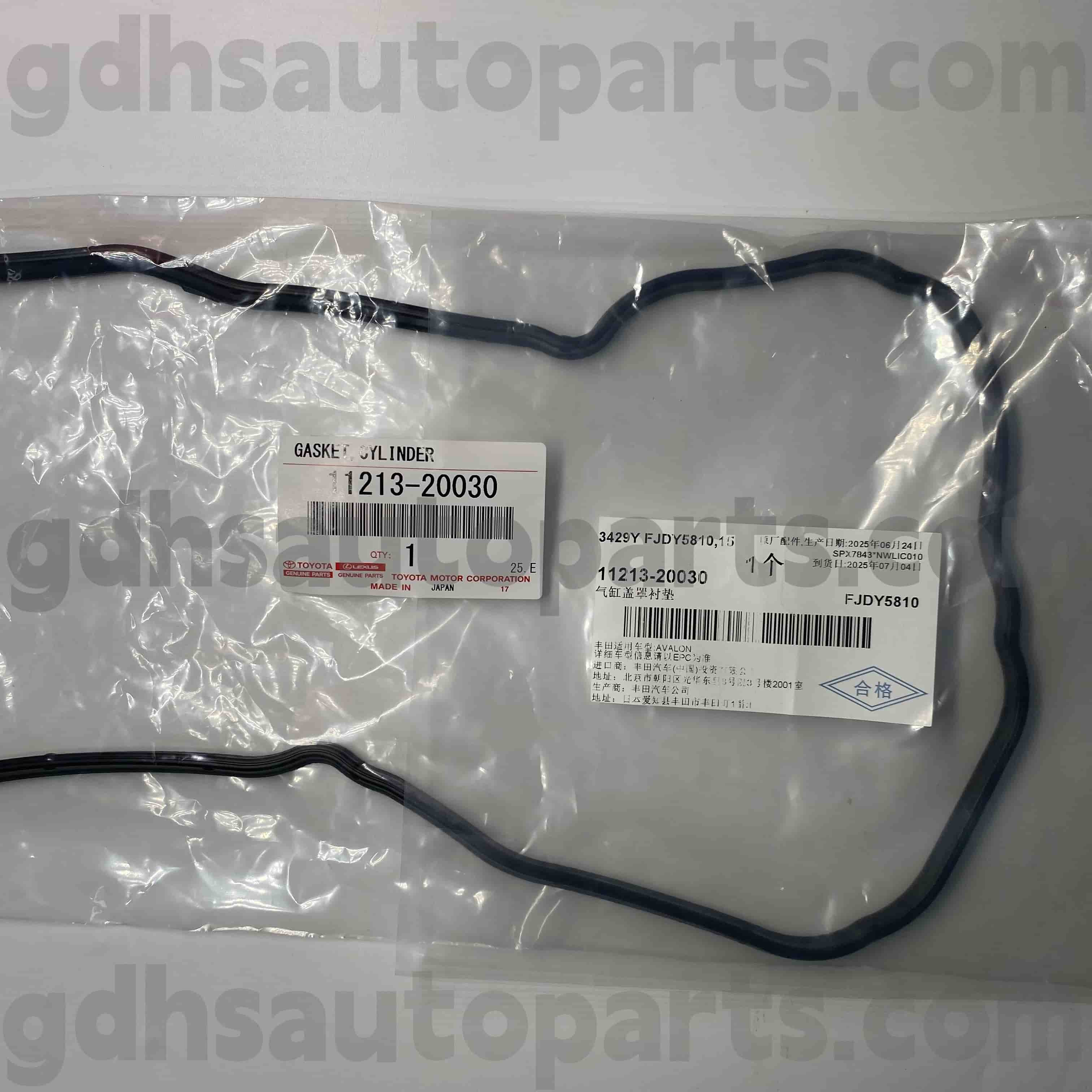 11213-20030 Toyota Origine Parts Right Valve Cover Rubber Ring for Kluger HV, Harrier, Lexus ES300/330 Chassis no. MCV30 MCU35 MNH10