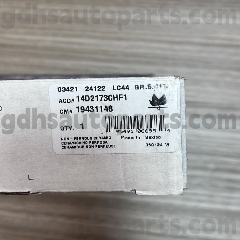 14D2173CHF1 Brzdová destička ACDELCO pro Escalade OE ne. 19431148
