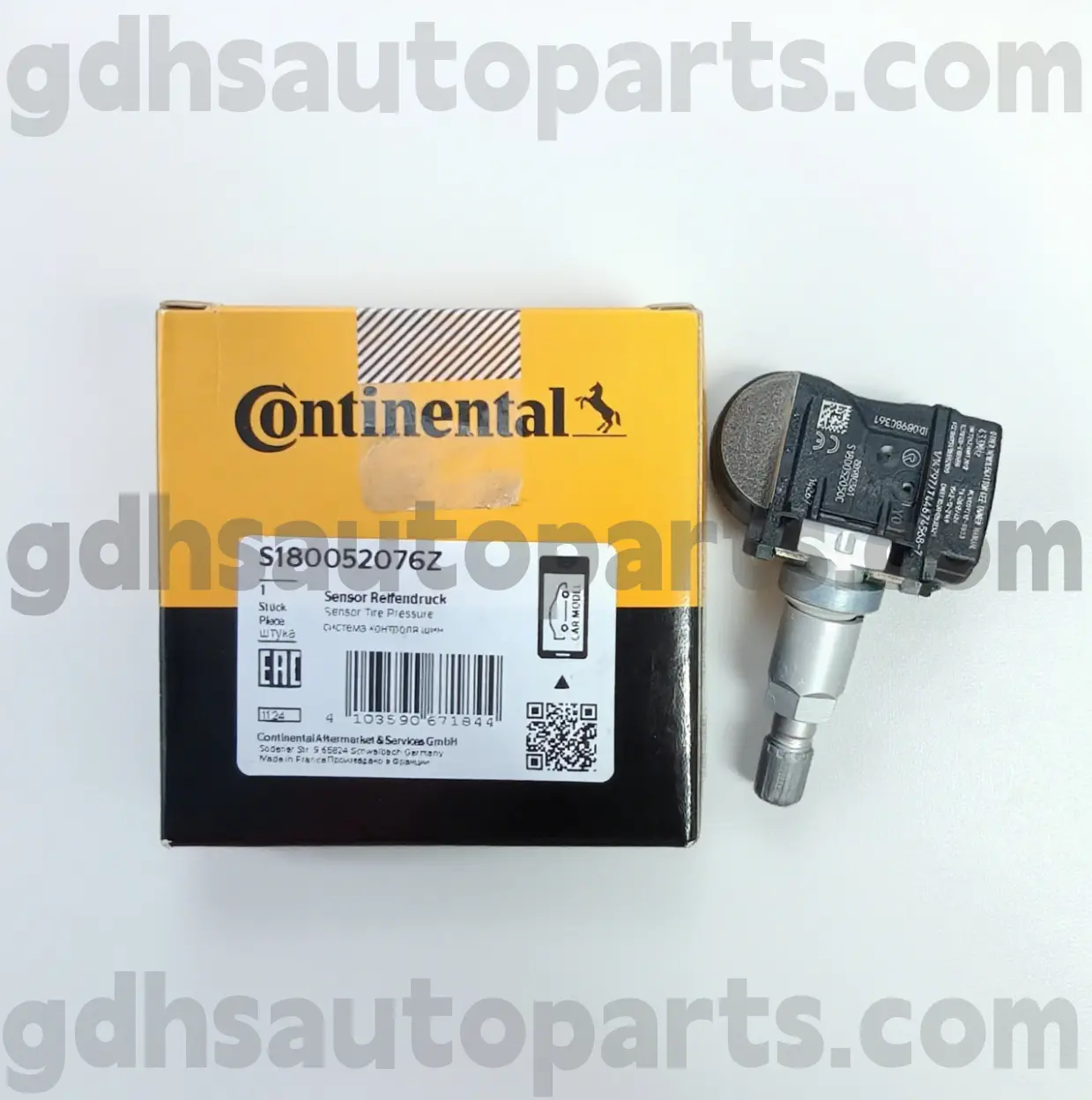 S180052076Z Senzor monitorování tlaku v pneumatikách kontinentální pro Range Rover, Range Rover Sport, Land Rover Discovery 4, Range Rover Velar OE no. LR070840