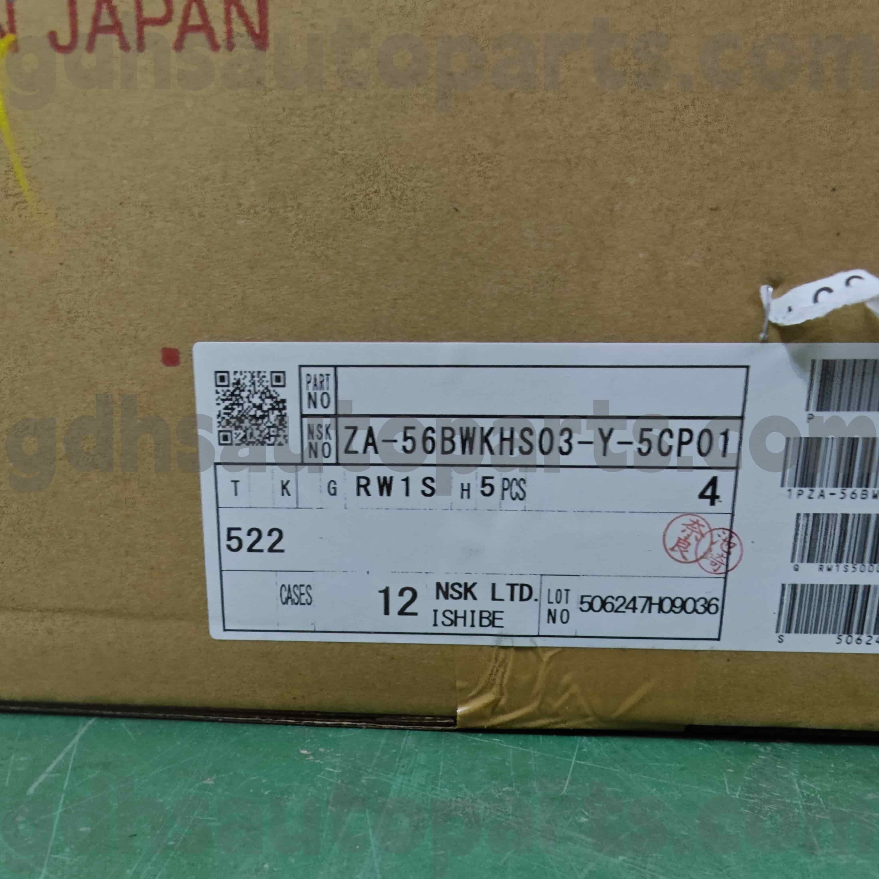 ZA-56BWKHS03-Y-5CP01 NSK SOUND ROHON ROHON LOŽIT pro Toyota Alphard, Previa, Odhad OE no. 42450-28030